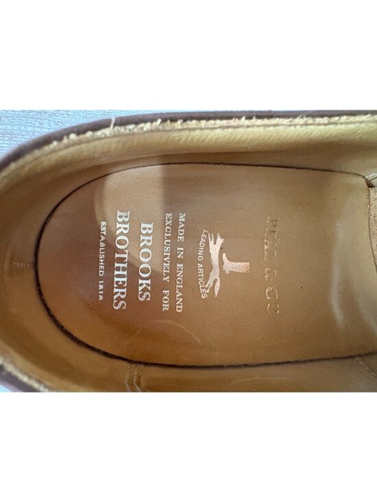 Brooks Brothers Peal & Co CROCKETT JONES Monk Dress Shoes color brown sz 8.5 D main image 4
